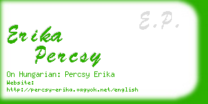 erika percsy business card